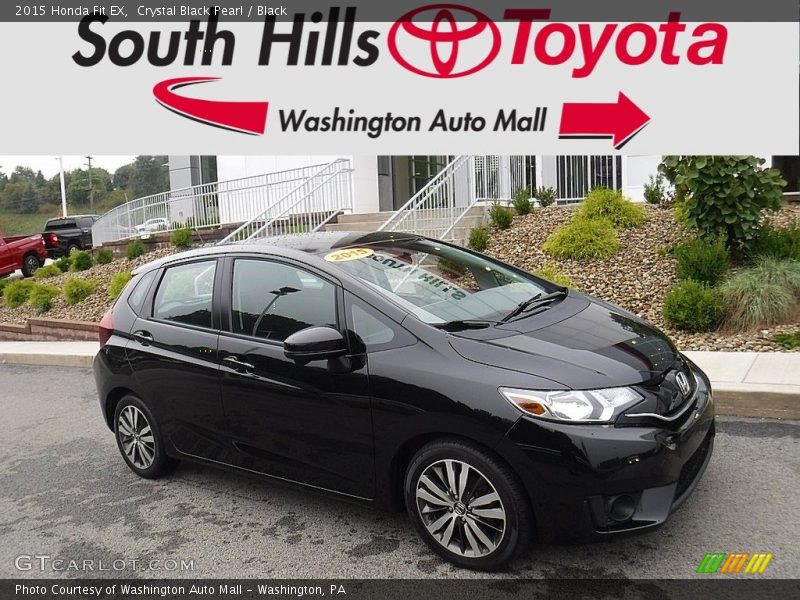 Crystal Black Pearl / Black 2015 Honda Fit EX