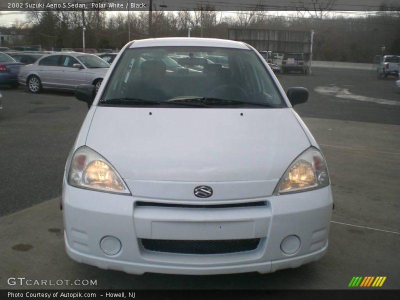 Polar White / Black 2002 Suzuki Aerio S Sedan