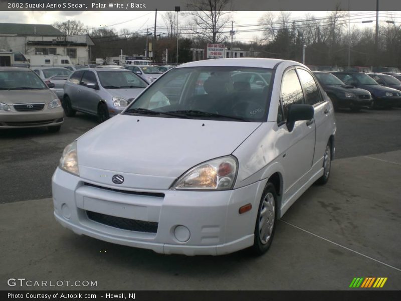 Polar White / Black 2002 Suzuki Aerio S Sedan