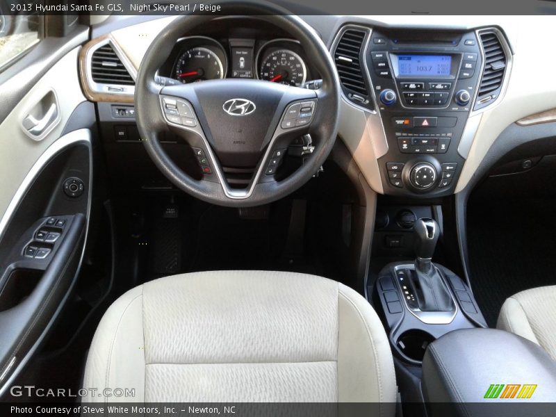Night Sky Pearl / Beige 2013 Hyundai Santa Fe GLS