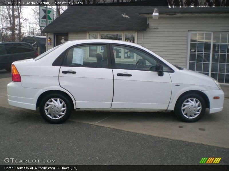 Polar White / Black 2002 Suzuki Aerio S Sedan