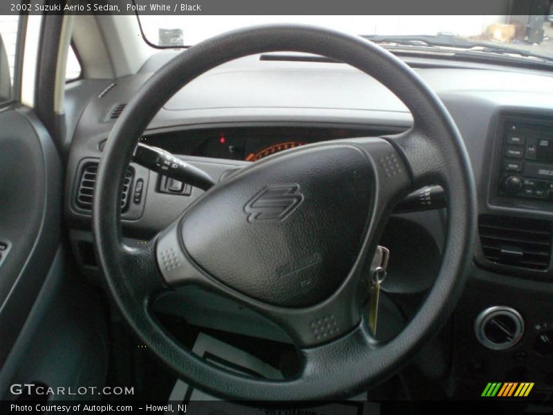 Polar White / Black 2002 Suzuki Aerio S Sedan