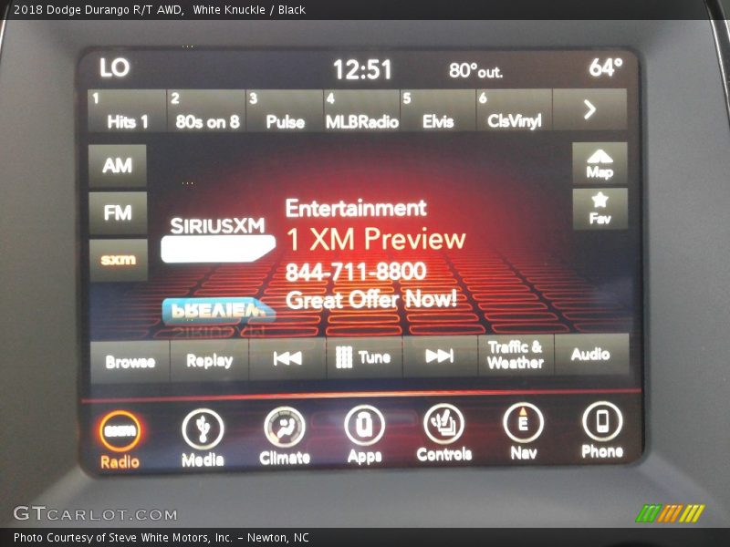 White Knuckle / Black 2018 Dodge Durango R/T AWD