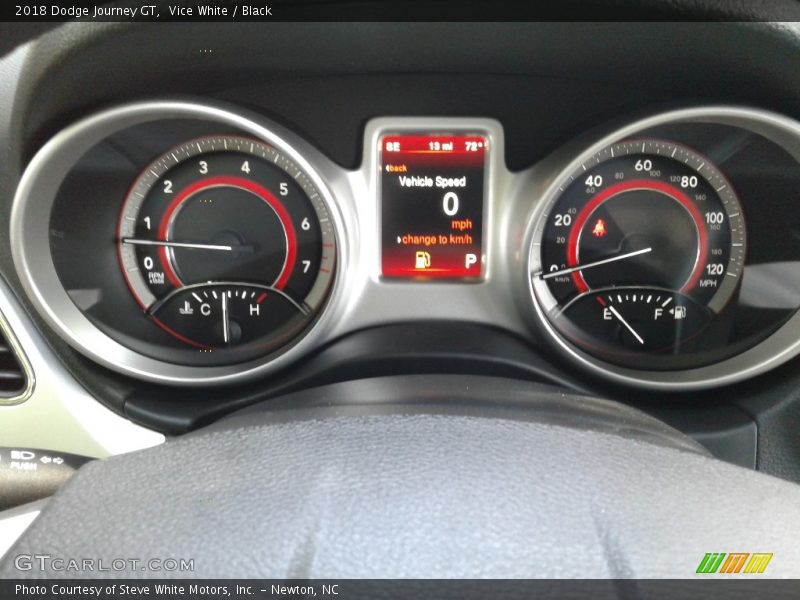 Vice White / Black 2018 Dodge Journey GT