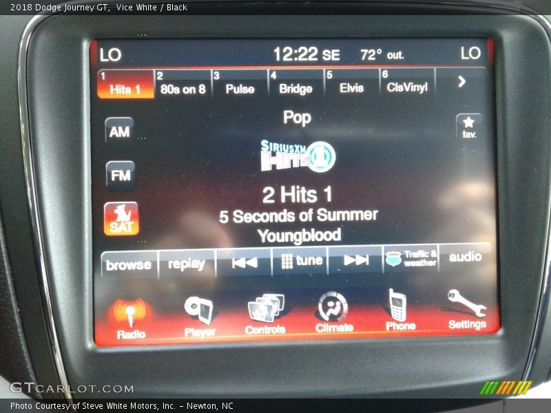 Vice White / Black 2018 Dodge Journey GT