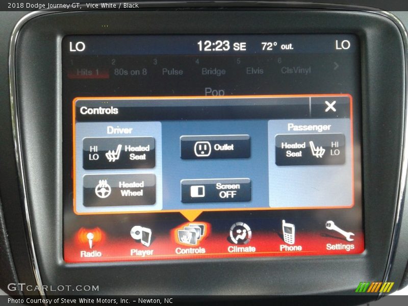 Vice White / Black 2018 Dodge Journey GT