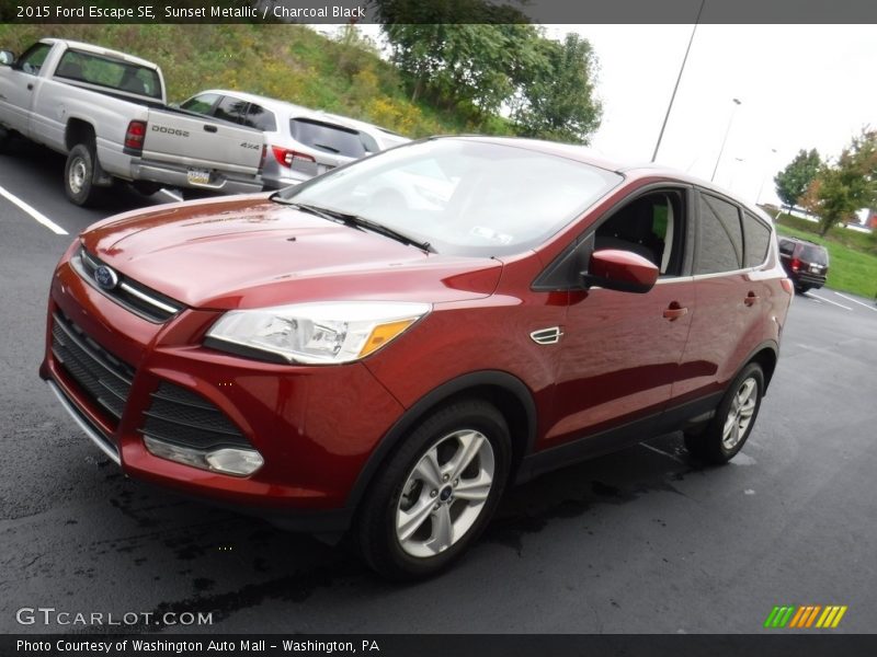 Sunset Metallic / Charcoal Black 2015 Ford Escape SE