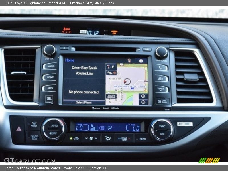 Predawn Gray Mica / Black 2019 Toyota Highlander Limited AWD