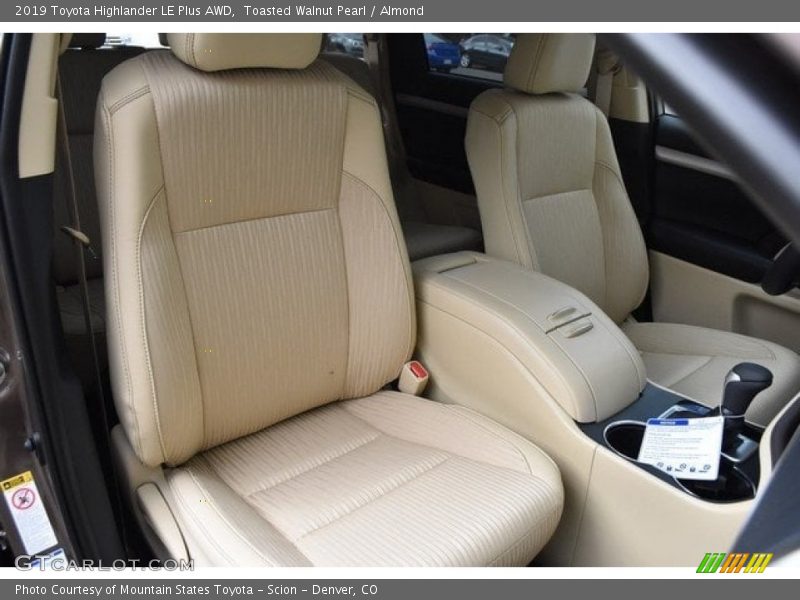 Front Seat of 2019 Highlander LE Plus AWD