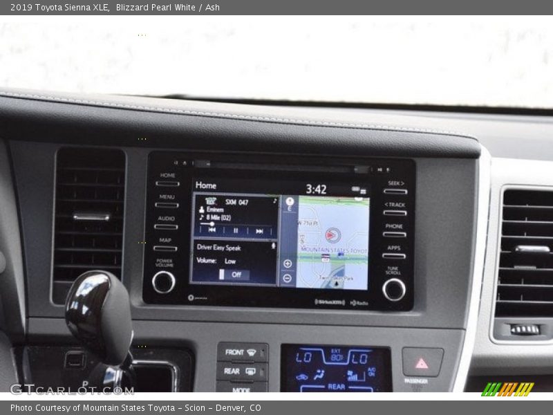 Blizzard Pearl White / Ash 2019 Toyota Sienna XLE