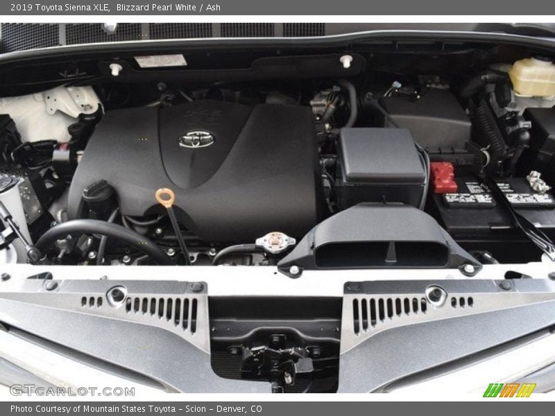 Blizzard Pearl White / Ash 2019 Toyota Sienna XLE