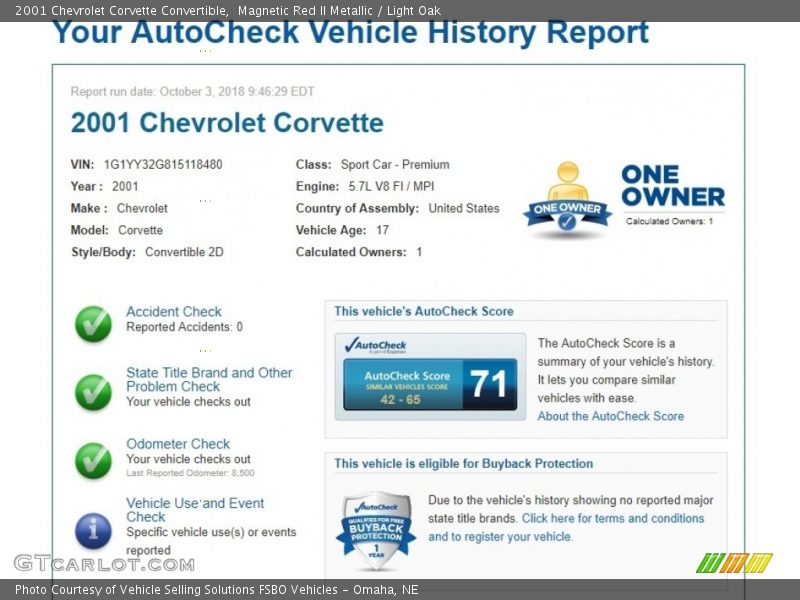Magnetic Red II Metallic / Light Oak 2001 Chevrolet Corvette Convertible