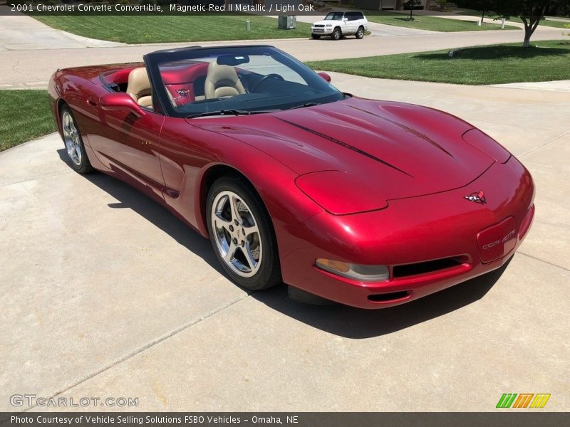 Magnetic Red II Metallic / Light Oak 2001 Chevrolet Corvette Convertible