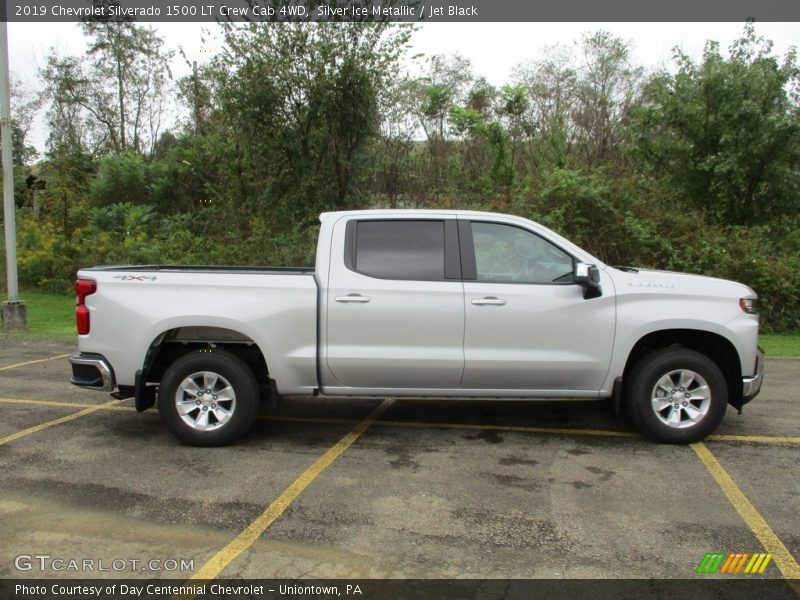 Silver Ice Metallic / Jet Black 2019 Chevrolet Silverado 1500 LT Crew Cab 4WD