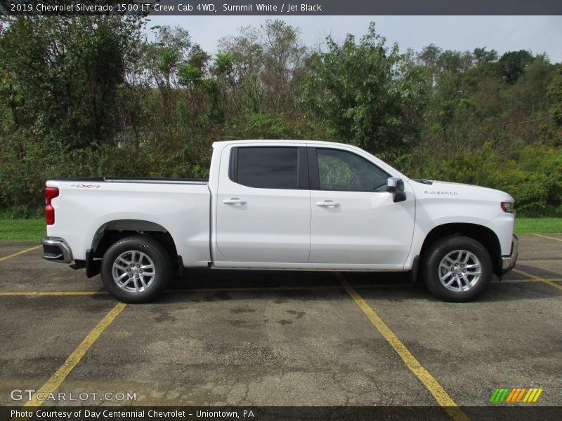 Summit White / Jet Black 2019 Chevrolet Silverado 1500 LT Crew Cab 4WD