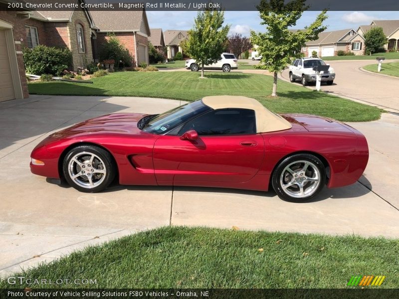 Magnetic Red II Metallic / Light Oak 2001 Chevrolet Corvette Convertible