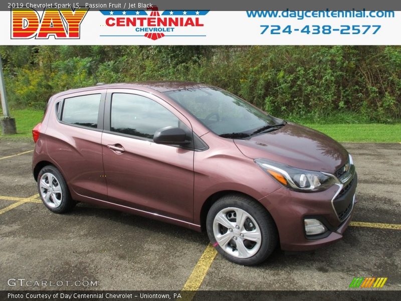 Passion Fruit / Jet Black 2019 Chevrolet Spark LS