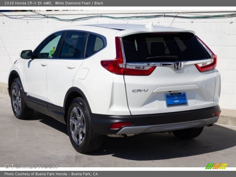 White Diamond Pearl / Black 2018 Honda CR-V EX AWD