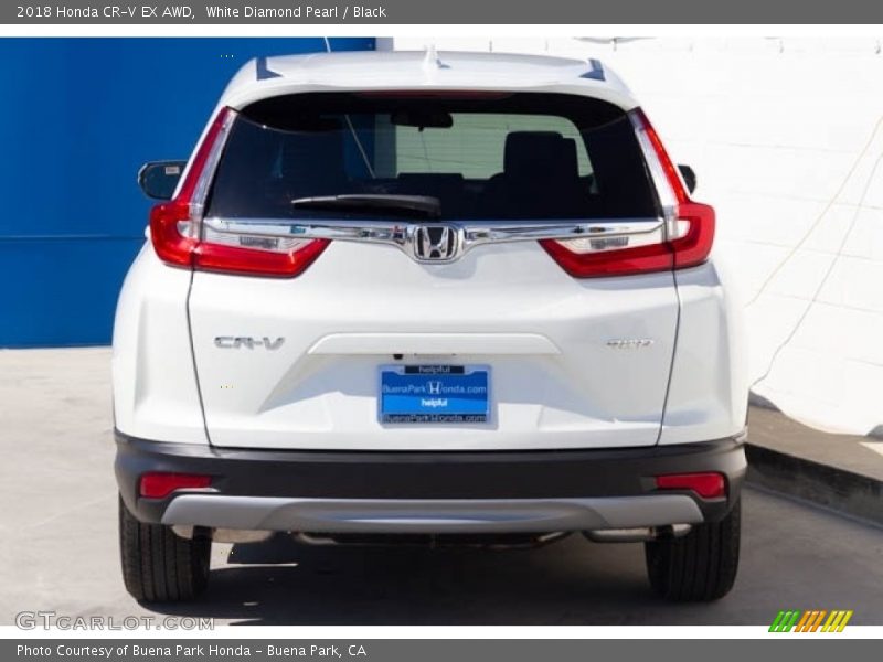 White Diamond Pearl / Black 2018 Honda CR-V EX AWD