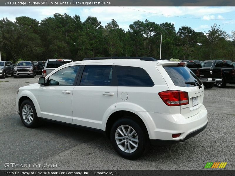 Vice White / Black/Light Frost Beige 2018 Dodge Journey SXT