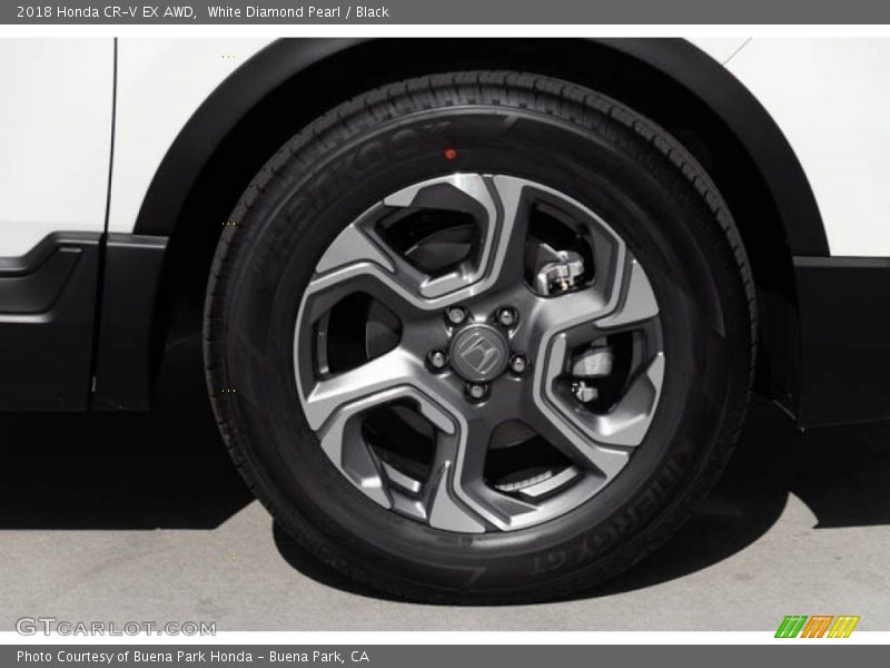 White Diamond Pearl / Black 2018 Honda CR-V EX AWD