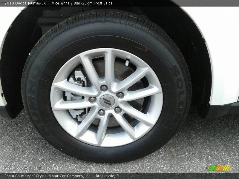 Vice White / Black/Light Frost Beige 2018 Dodge Journey SXT