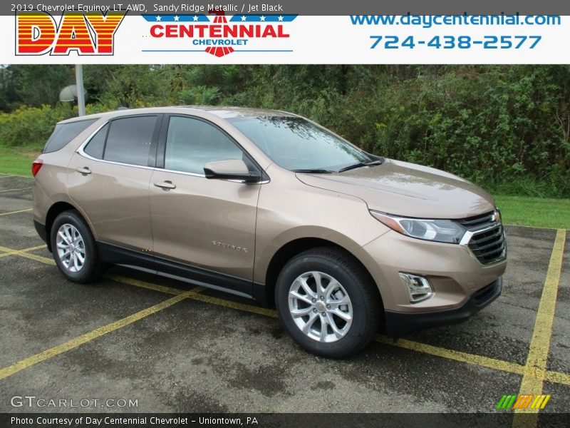 Sandy Ridge Metallic / Jet Black 2019 Chevrolet Equinox LT AWD
