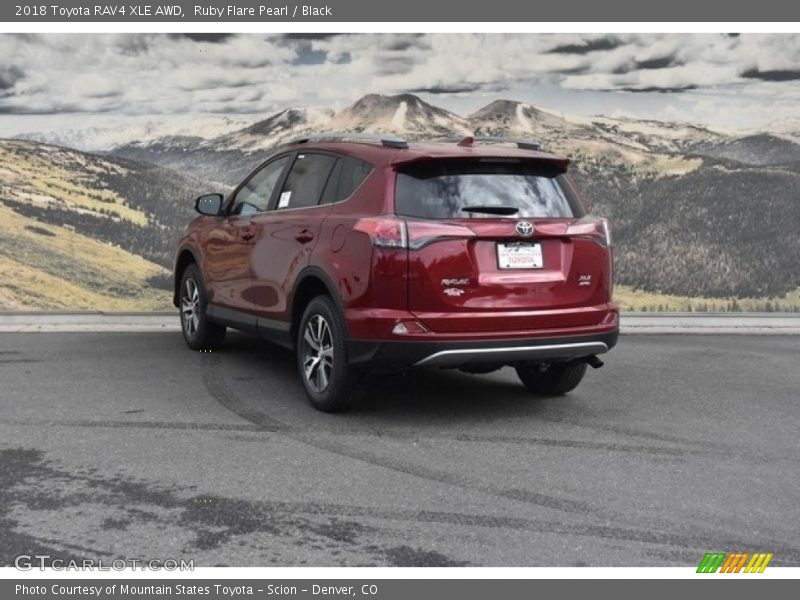 Ruby Flare Pearl / Black 2018 Toyota RAV4 XLE AWD