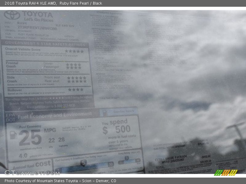 Ruby Flare Pearl / Black 2018 Toyota RAV4 XLE AWD