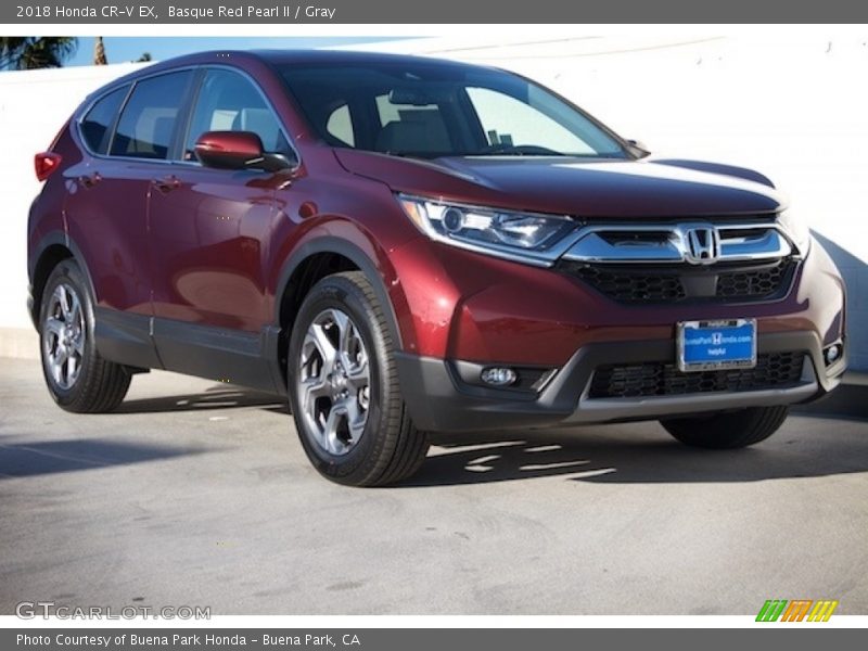 Basque Red Pearl II / Gray 2018 Honda CR-V EX