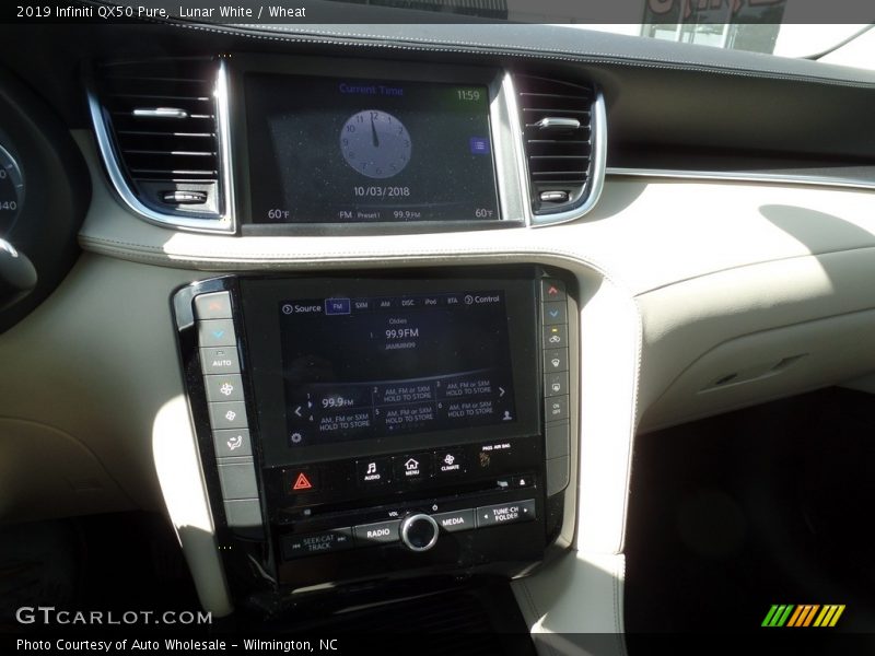 Lunar White / Wheat 2019 Infiniti QX50 Pure