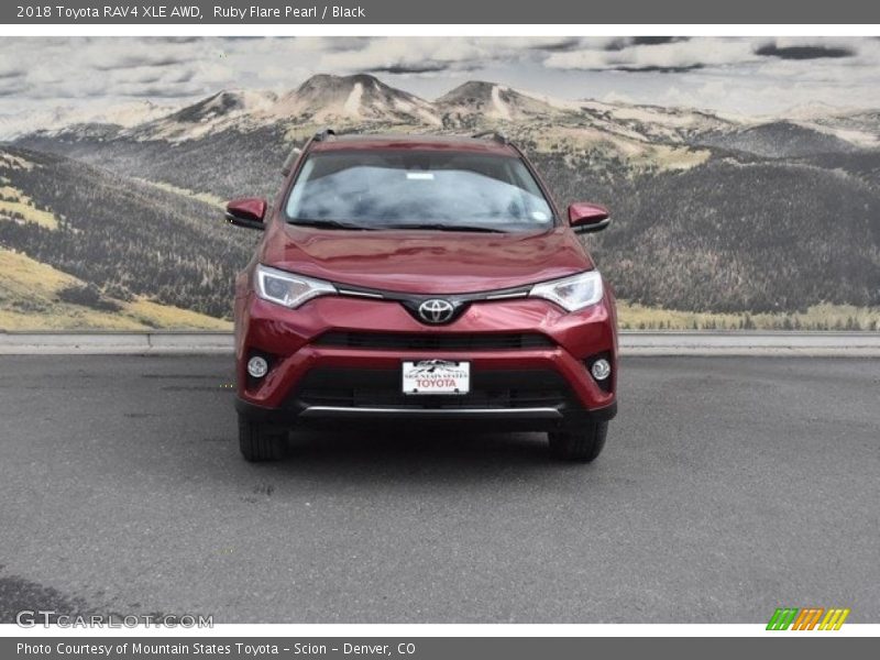 Ruby Flare Pearl / Black 2018 Toyota RAV4 XLE AWD