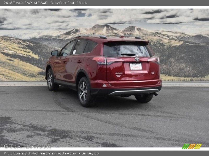 Ruby Flare Pearl / Black 2018 Toyota RAV4 XLE AWD