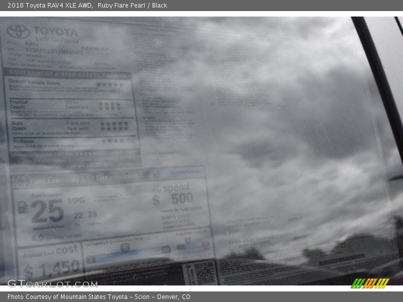 Ruby Flare Pearl / Black 2018 Toyota RAV4 XLE AWD