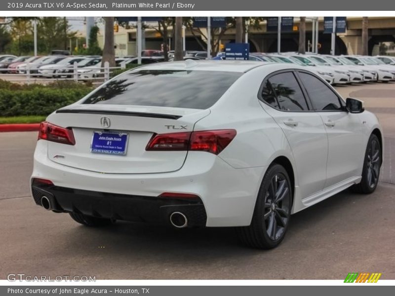 Platinum White Pearl / Ebony 2019 Acura TLX V6 A-Spec Sedan