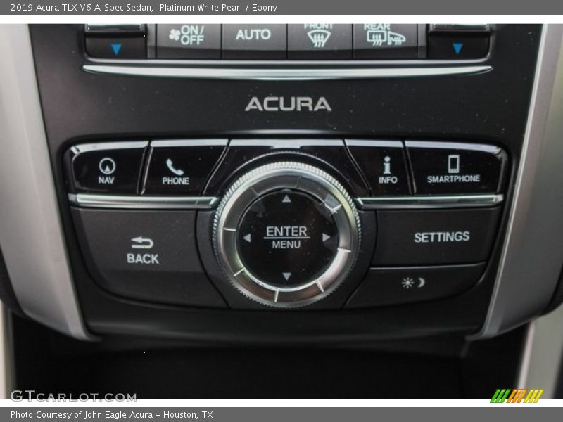 Platinum White Pearl / Ebony 2019 Acura TLX V6 A-Spec Sedan