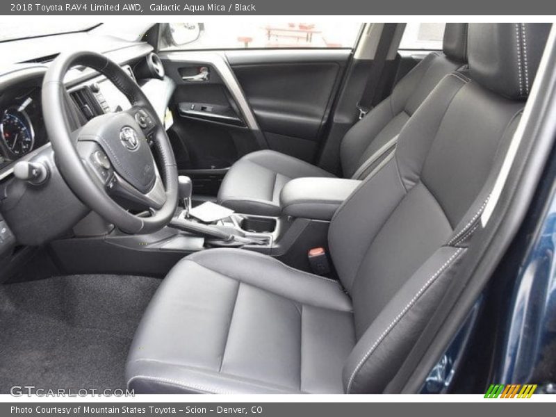 Galactic Aqua Mica / Black 2018 Toyota RAV4 Limited AWD