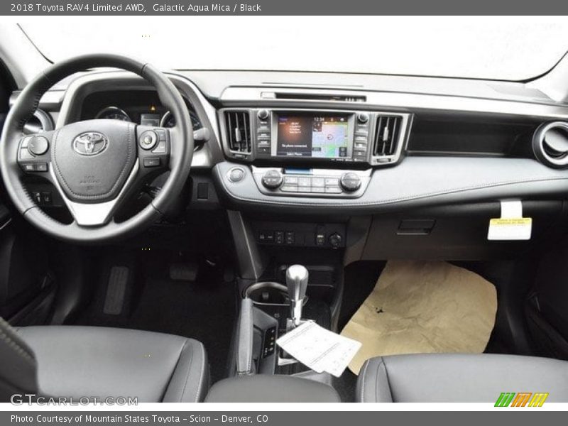 Galactic Aqua Mica / Black 2018 Toyota RAV4 Limited AWD