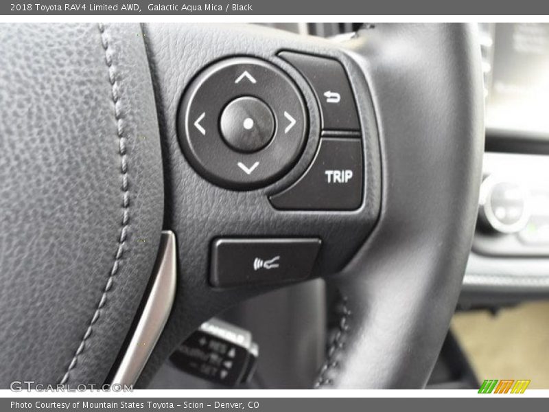 Galactic Aqua Mica / Black 2018 Toyota RAV4 Limited AWD