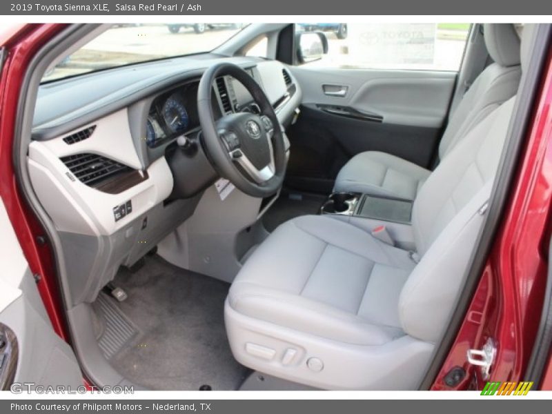  2019 Sienna XLE Ash Interior