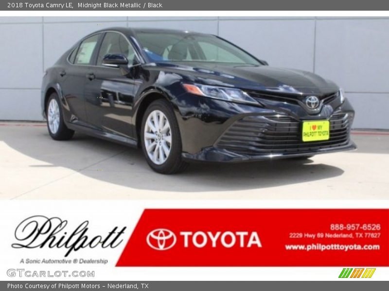 Midnight Black Metallic / Black 2018 Toyota Camry LE