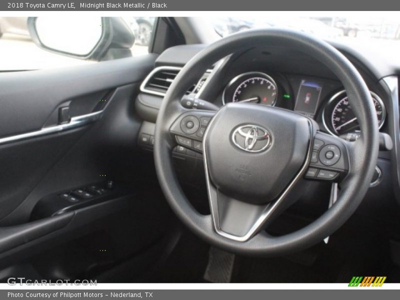 Midnight Black Metallic / Black 2018 Toyota Camry LE