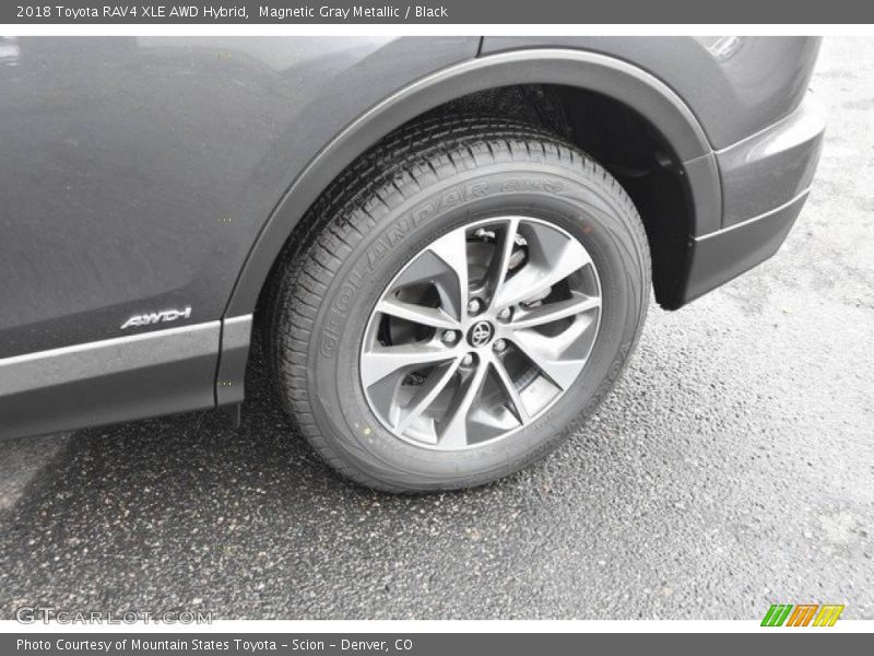 Magnetic Gray Metallic / Black 2018 Toyota RAV4 XLE AWD Hybrid