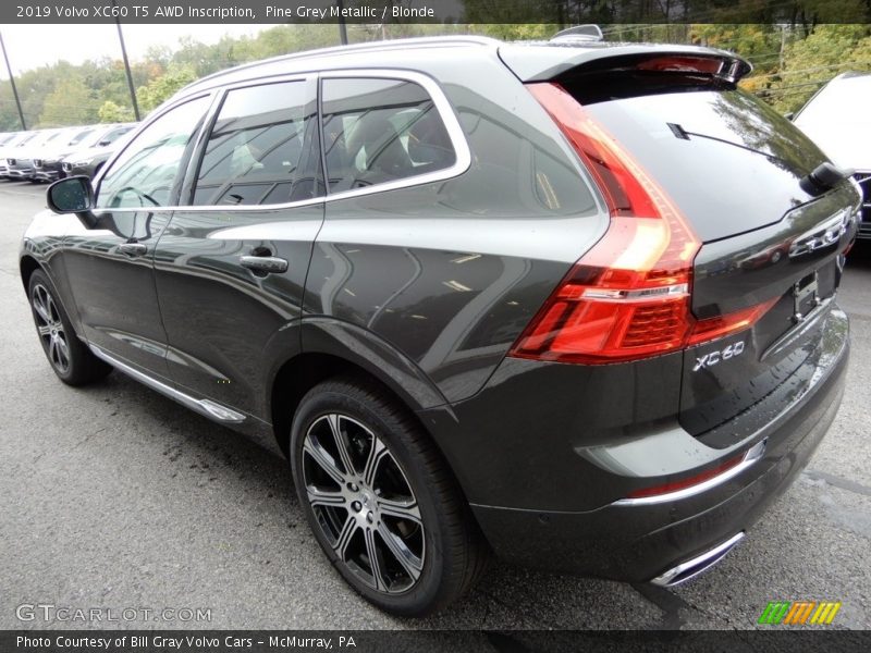 Pine Grey Metallic / Blonde 2019 Volvo XC60 T5 AWD Inscription