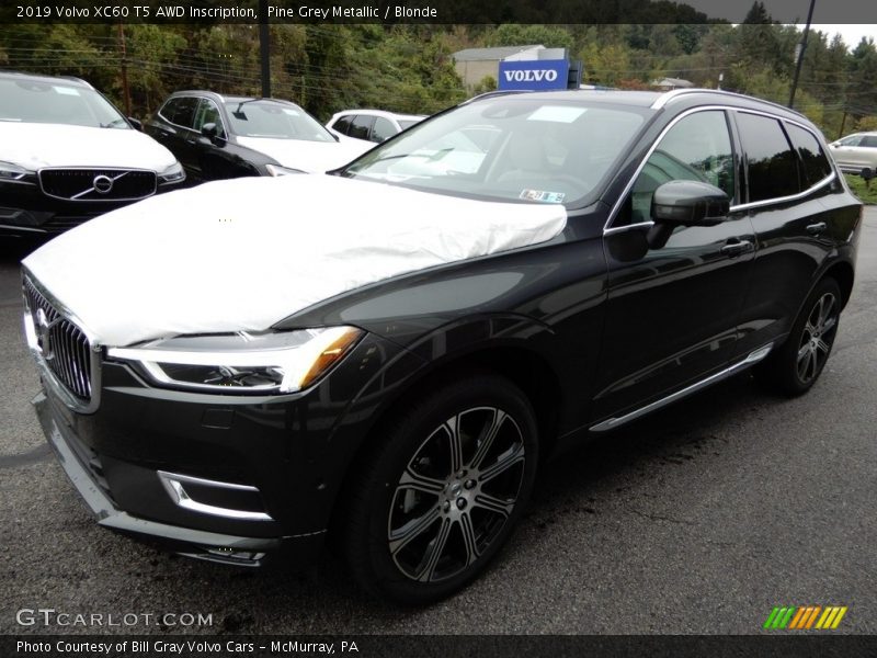 Pine Grey Metallic / Blonde 2019 Volvo XC60 T5 AWD Inscription