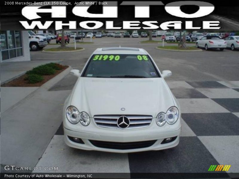 Arctic White / Black 2008 Mercedes-Benz CLK 350 Coupe