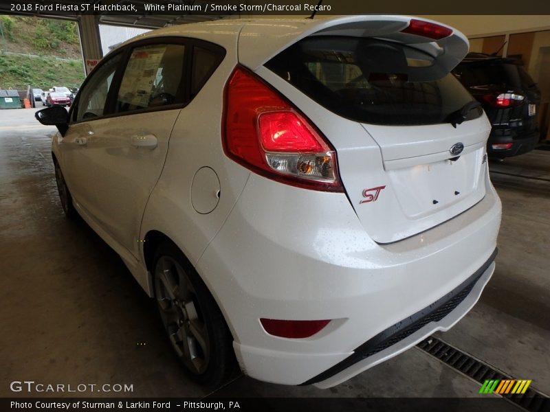 White Platinum / Smoke Storm/Charcoal Recaro 2018 Ford Fiesta ST Hatchback