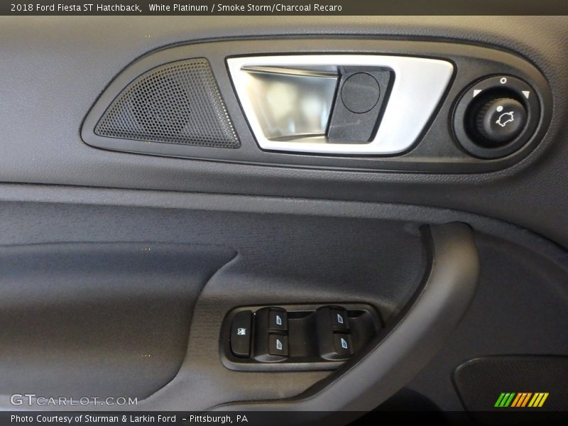 White Platinum / Smoke Storm/Charcoal Recaro 2018 Ford Fiesta ST Hatchback