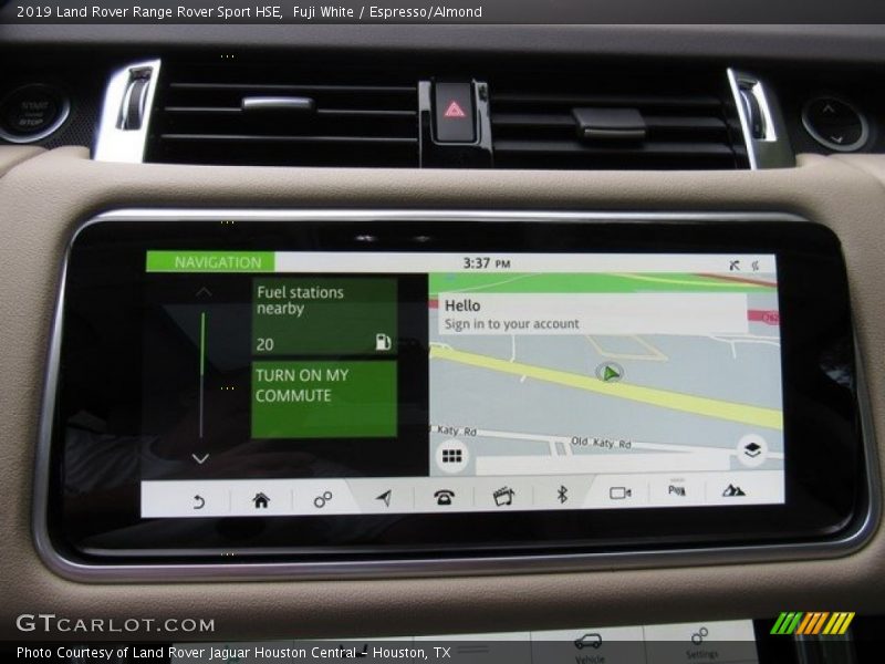 Navigation of 2019 Range Rover Sport HSE