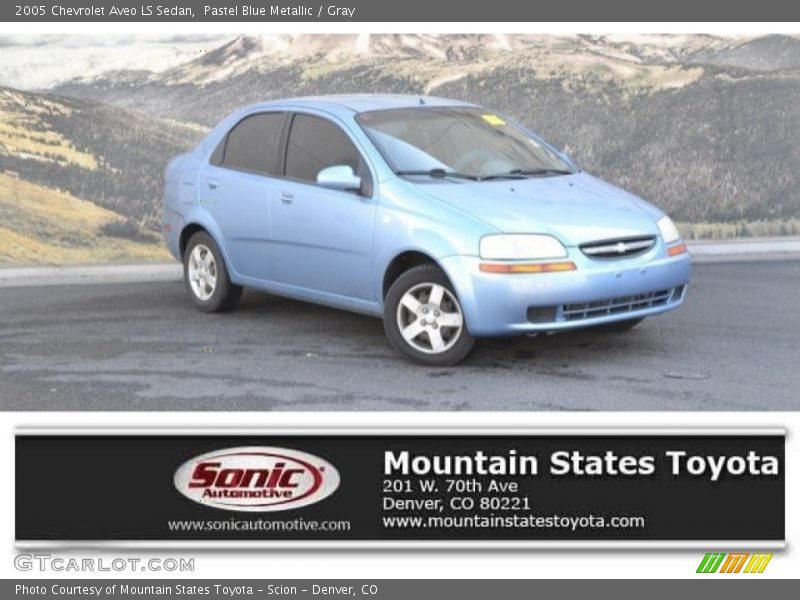 Pastel Blue Metallic / Gray 2005 Chevrolet Aveo LS Sedan